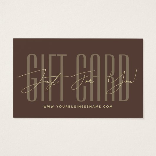 Modern script typography business gift card  (正面)