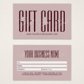 Modern script typography business gift card (正面&裏面)