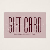 Modern script typography business gift card  (正面)