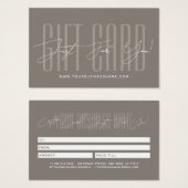 Modern script typography business gift card  (正面&裏面)