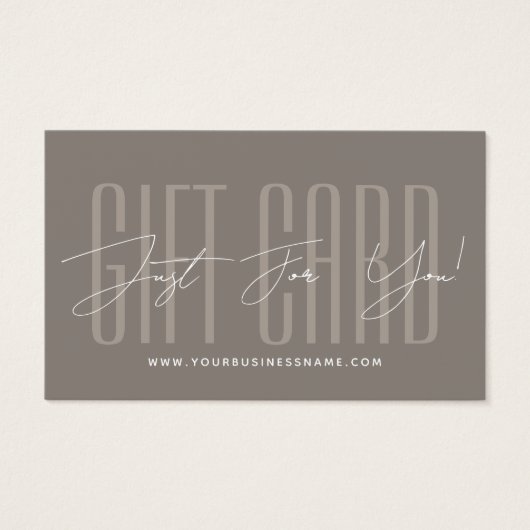 Modern script typography business gift card  (正面)