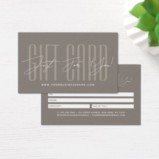 Modern script typography business gift card  (デスク)