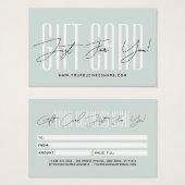 Modern script typography business gift card  (正面&裏面)