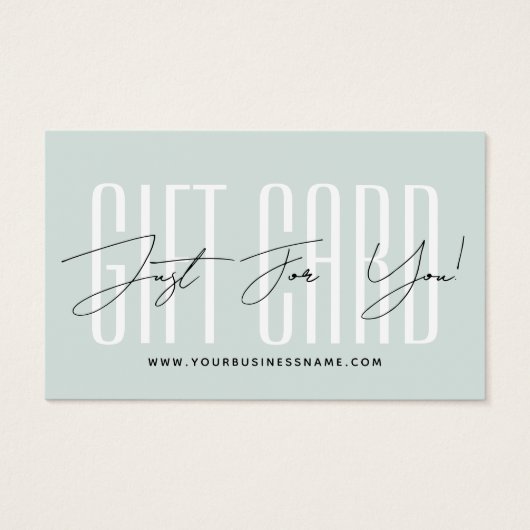 Modern script typography business gift card  (正面)