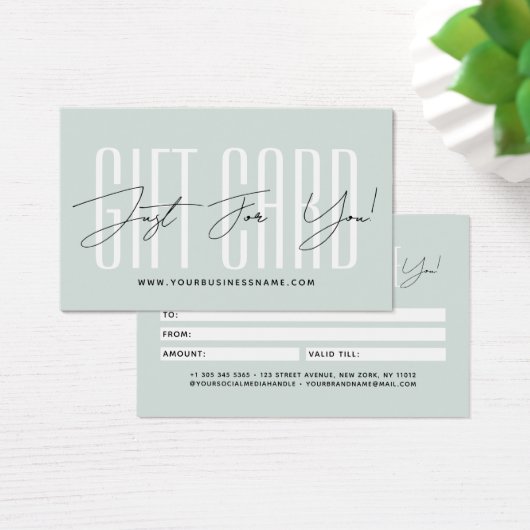 Modern script typography business gift card  (デスク)