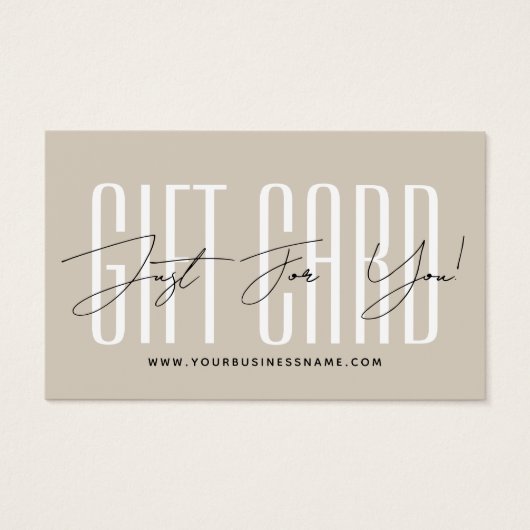 Modern script typography business gift card  (正面)