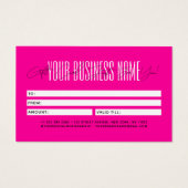 Modern script typography business gift card  (裏面)
