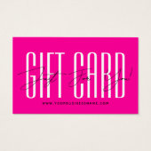 Modern script typography business gift card  (正面)