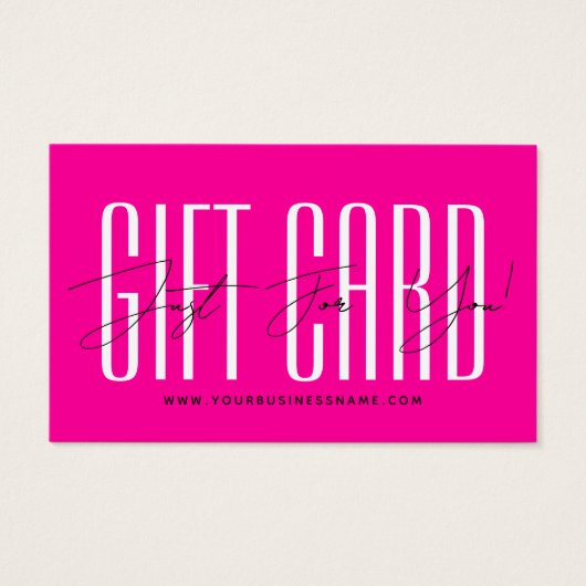 Modern script typography business gift card  (正面)