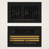 Modern script typography business gift card  (正面&裏面)
