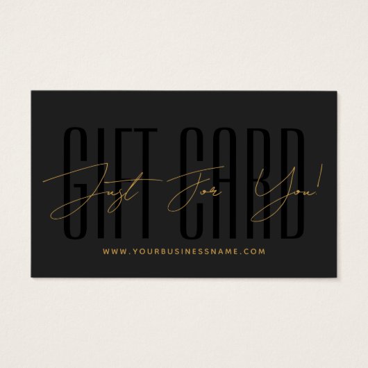 Modern script typography business gift card  (正面)