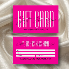 Modern script typography business gift card 