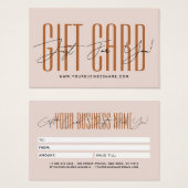 Modern script typography business gift card  (正面&裏面)