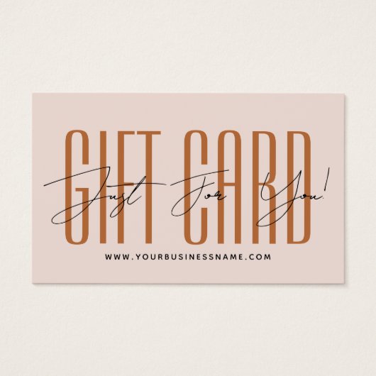 Modern script typography business gift card  (正面)