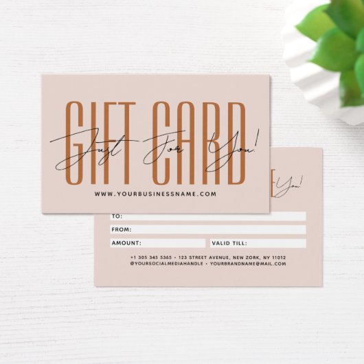 Modern script typography business gift card  (デスク)