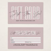 Modern script typography business gift card  (正面&裏面)