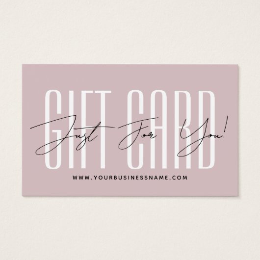 Modern script typography business gift card  (正面)