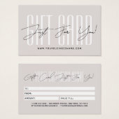 Modern script typography business gift card  (正面&裏面)