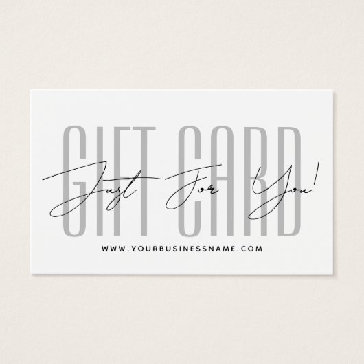 Modern script typography business gift card  (正面)