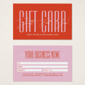 Modern script typography business gift card  (正面&裏面)