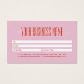 Modern script typography business gift card  (裏面)
