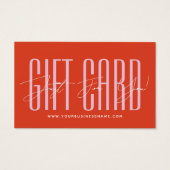 Modern script typography business gift card  (正面)
