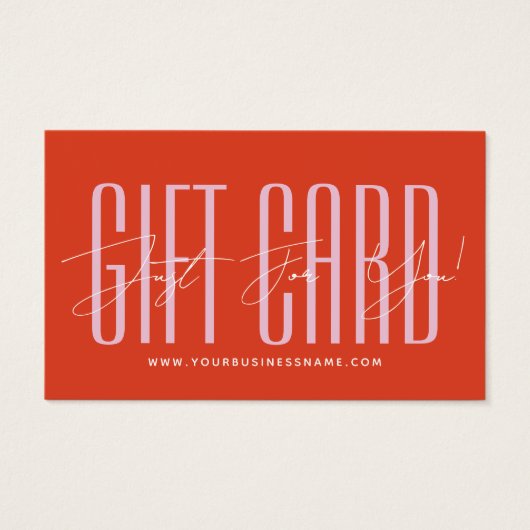 Modern script typography business gift card  (正面)