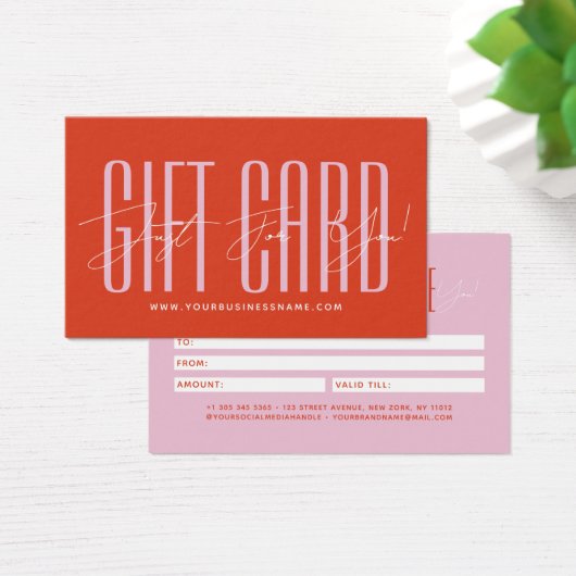 Modern script typography business gift card  (デスク)