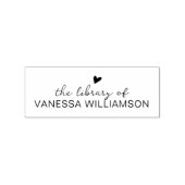 Modern Script Typography Custom Name Book Library  ラバースタンプ (インプリント)