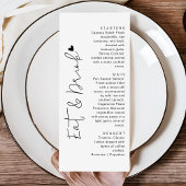 Modern Script Typography | Eat & Drink Wedding メニュー