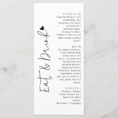 Modern Script Typography | Eat & Drink Wedding メニュー (正面)