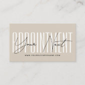 Modern script typography professional reminder 予約カード (正面)