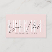 Modern script typography professional reminder 予約カード (正面)