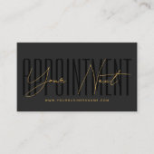 Modern script typography professional reminder 予約カード (正面)