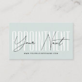 Modern script typography professional reminder 予約カード (正面)