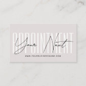 Modern script typography professional reminder 予約カード (正面)