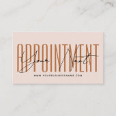 Modern script typography professional reminder 予約カード (正面)