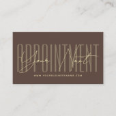 Modern script typography professional reminder 予約カード (正面)