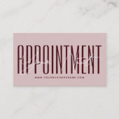 Modern script typography professional reminder 予約カード (正面)