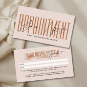Modern script typography professional reminder 予約カード