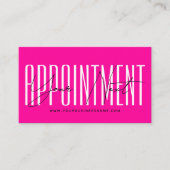 Modern script typography professional reminder 予約カード (正面)