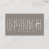 Modern script typography professional reminder 予約カード (正面)