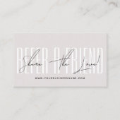 Modern script typography share the love 紹介カード (正面)