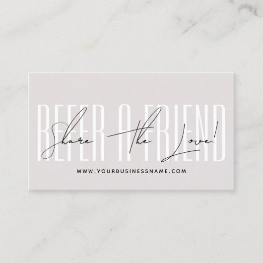 Modern script typography share the love 紹介カード (正面)