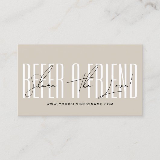 Modern script typography share the love 紹介カード (正面)