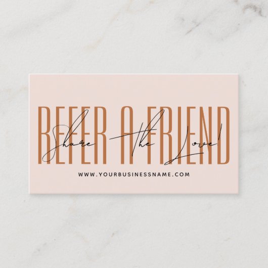 Modern script typography share the love 紹介カード (正面)