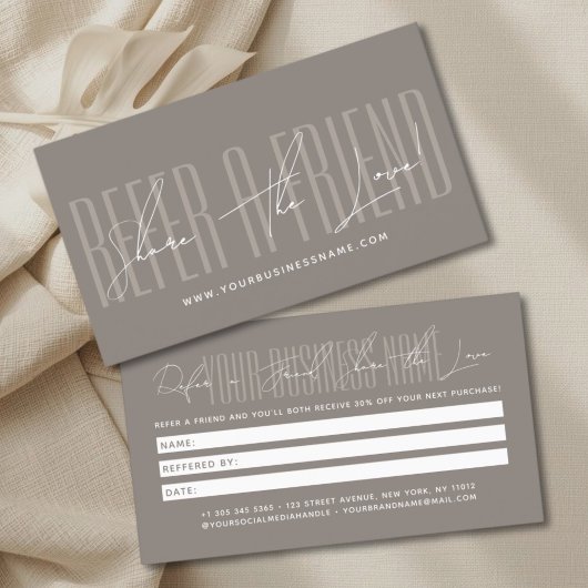 Modern script typography share the love 紹介カード