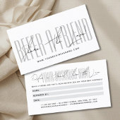 Modern script typography share the love 紹介カード