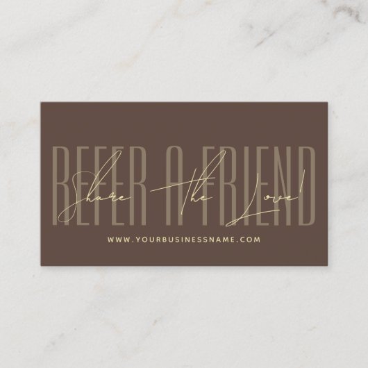 Modern script typography share the love 紹介カード (正面)