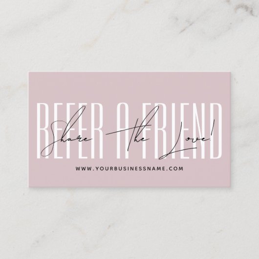 Modern script typography share the love 紹介カード (正面)